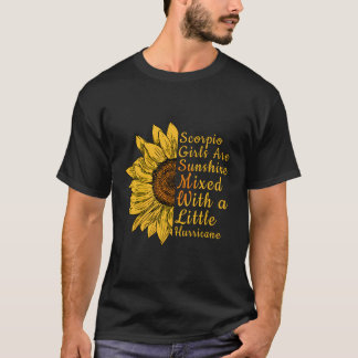T-shirt Sunflower Scorpio Femme Octobre Et Novembre Naissa