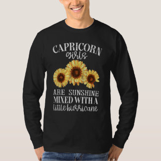 T-shirt Sunflower Sunshine Capricorn Zodiac Graphique