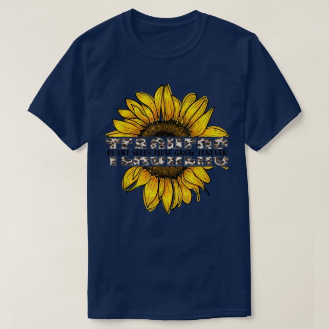 T-shirt Sunflower Teacher Plant Seeds That Grow Forever Sc (Design devant)