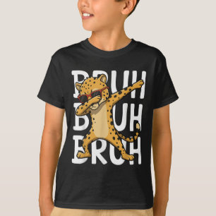 T-shirt Sungles Cheetah Lover Dabbing Cheetah Bruh Wild An