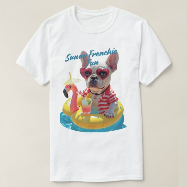 T-shirt Sunny Frenchie Fun (Design devant)