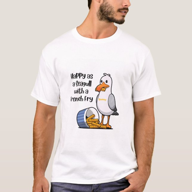 T-shirt Sunny the Seagull avec frites (Devant)