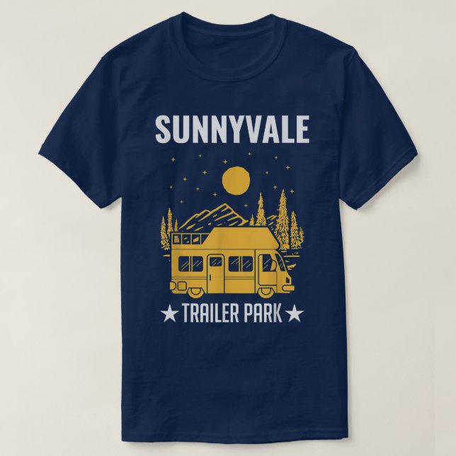 T-shirt Sunnyvale Trailer Park Mobile Home Camion 2628 (Design devant)