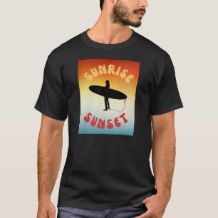 T-shirt Sunrise sunset surf fille