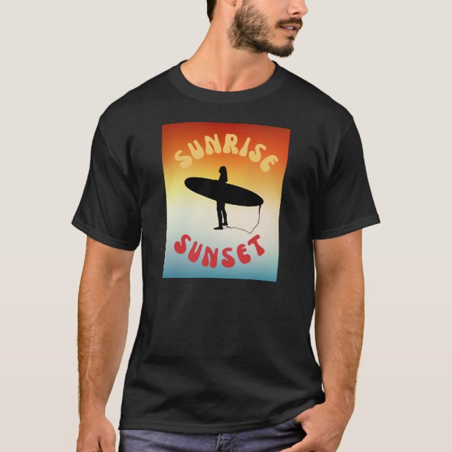 T-shirt Sunrise sunset surf fille (Devant)