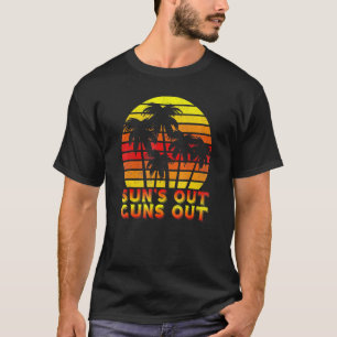 T-shirt Suns Out Guns Palm Beach Rétro 80s Vacances d'été