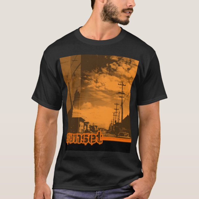 T-shirt sunset7 - sur le noir (Devant)