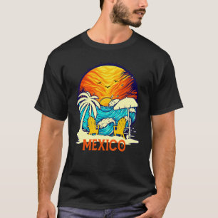 T-shirt Sunset Beach Mexico Vacances Couples Famille Group