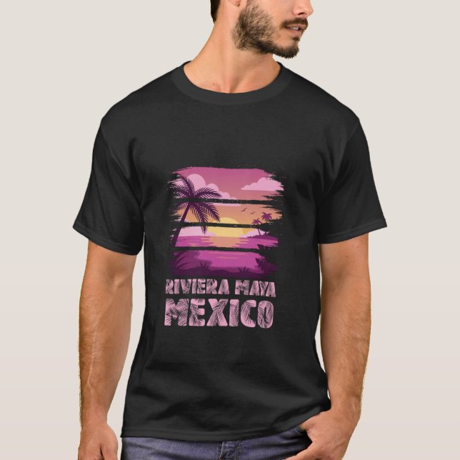 T-shirt Sunset Mexico Riviera Maya Summer Vacances Plage S (Devant)