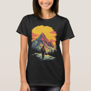 T-shirt Sunset Mountain Randonnée Adventure