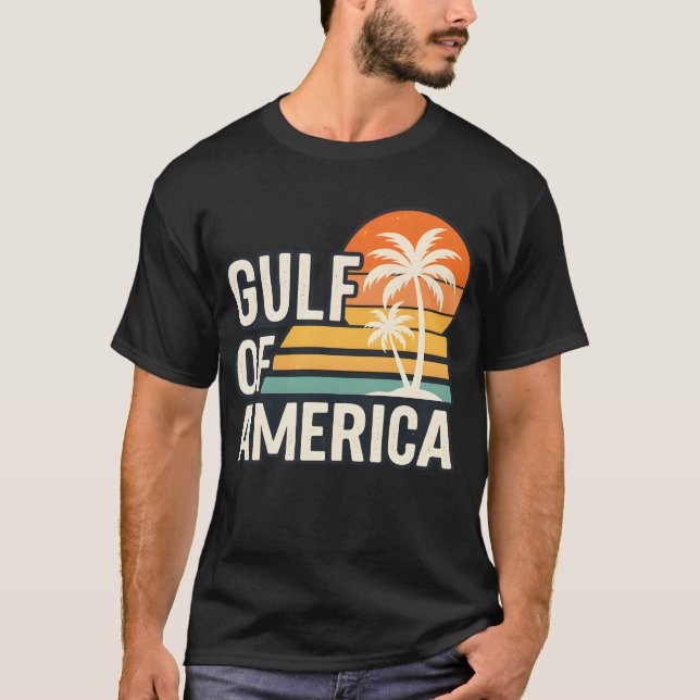 T-shirt Sunset Palm du Golfe de l'Amérique (Devant)