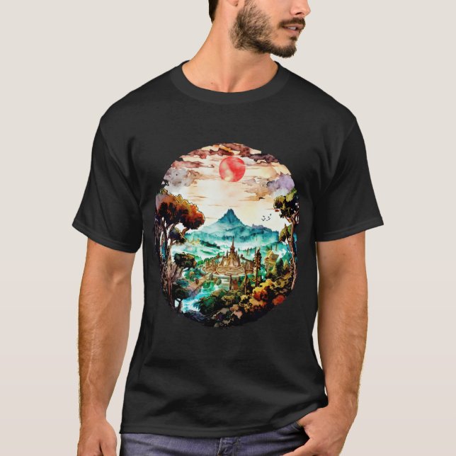 T-shirt Sunset retro (Devant)