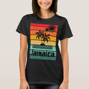 T-shirt Sunset Retro Beach Croisière été vacances Jamaïque
