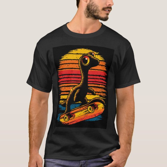 T-shirt Sunset Stripe Dino Skater (Devant)