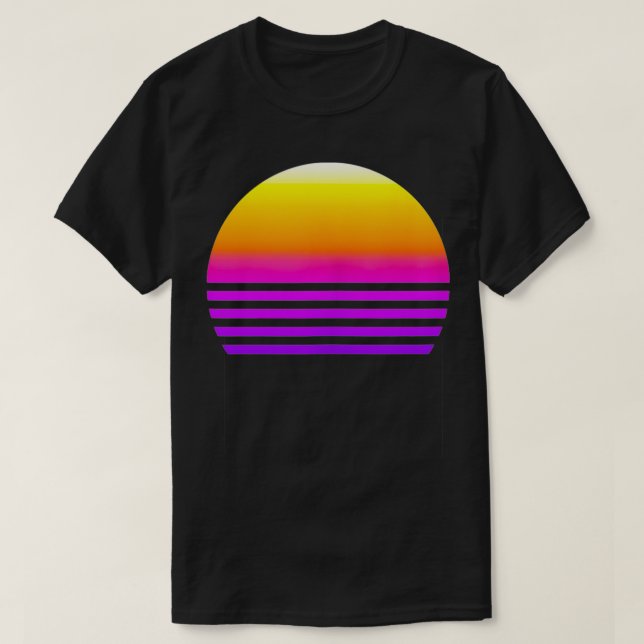 T-shirt Sunset Synthwave (Design devant)