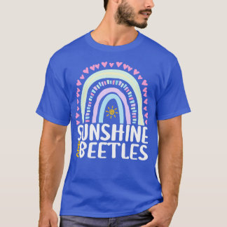 T-shirt Sunshine and Beetles Cute Rainbow Cadeau pour femm