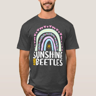 T-shirt Sunshine and Beetles Cute Rainbow Cadeau pour femm