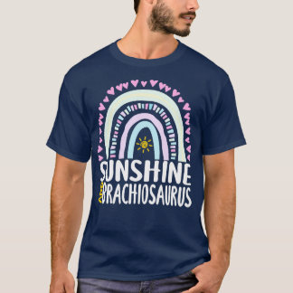 T-shirt Sunshine and Brachiosaurus Cute Rainbow Cadeau pou