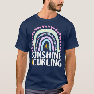 T-shirt Sunshine and Curling Cute Rainbow Cadeau pour femm