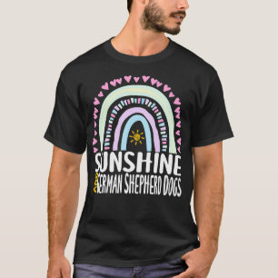 T-shirt Sunshine and German Shepherd Dogs Cute Rainbow Gif