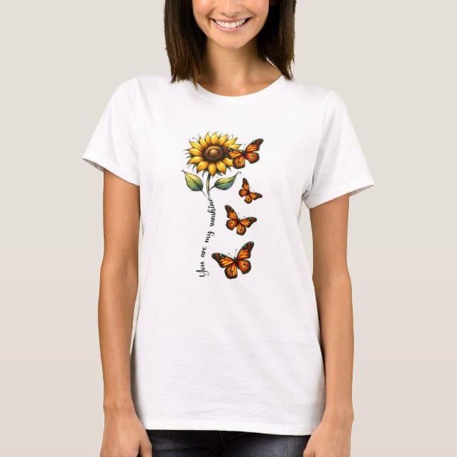 T-shirt Sunshine Butterfly Summer Vibes (Devant)