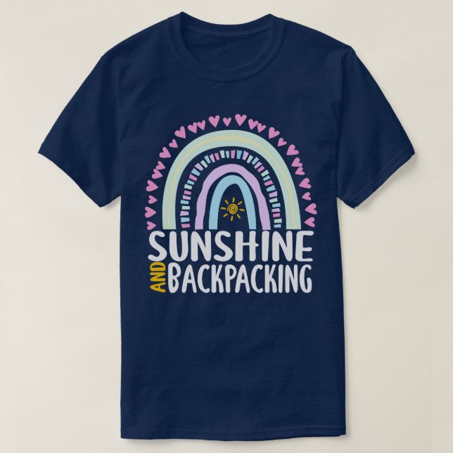 T-shirt Sunshine et Backpacking joli Rainbow cadeau pour W (Design devant)