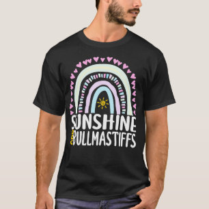 T-shirt Sunshine et Bullmastiffs mignon cadeau arc-en-ciel