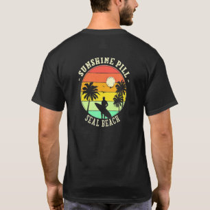 T-shirt Sunshine Pill Seal Beach Summer California Tropica