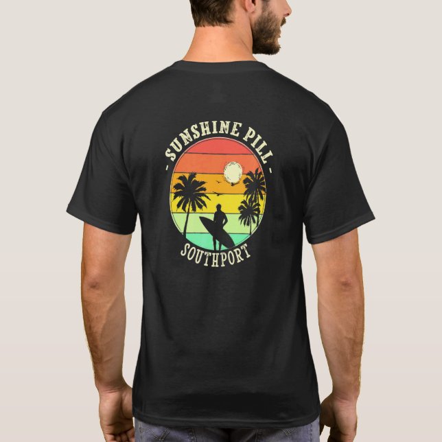 T-shirt Sunshine Pill Southport Summer North Carolina Trop (Dos)