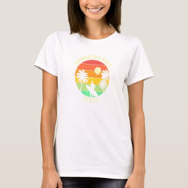 T-shirt Sunshine Pill Venise Été Floride Plage tropicale (Devant)