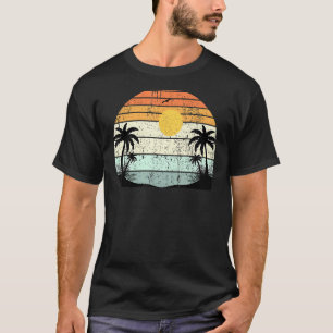 T-shirt Sunshine Summer Vibes Palm Trees Beach Retro Tropi