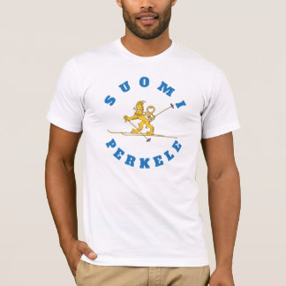 T-shirt Suomileijona de Hiihtävä - Suomi Perkele - t-paita