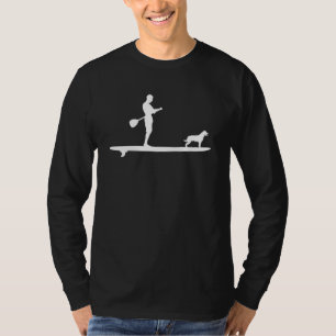 T-shirt SUP Stand Up Paddle avec chien, Paddling