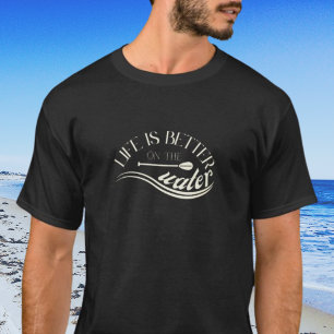 T-shirt SUP stand up paddle tenue sepia noir