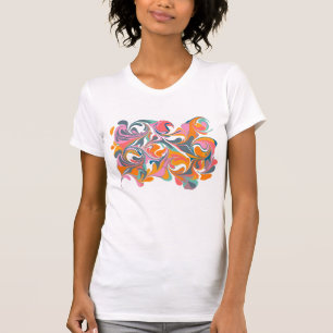 T-shirt super Abstrait en marbre coloré