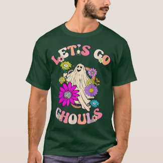 T-shirt Super Allons Gouls Fantôme Floral Hippie Hallowe