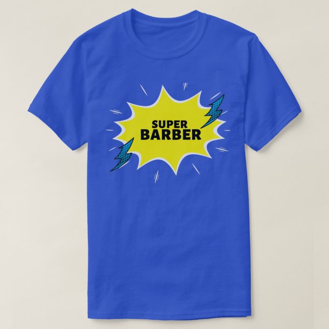 T-shirt Super Barber Drôle Idées Cadeaux (Design devant)