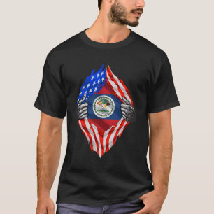T-shirt Super Belizean Heritage Belize Roots Usa Drapeau C