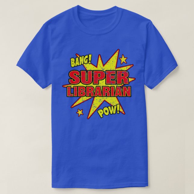 T-shirt Super Bibliothécaire Super Power Bibliothèque publ (Design devant)