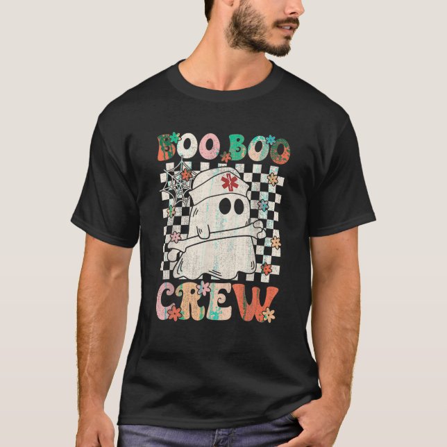 T-shirt Super Boo Boo Crew Nurse Ghost Paramedic EMT EMS (Devant)