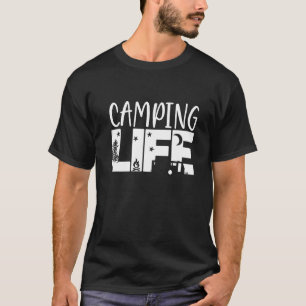 T-shirt Super Camping Vie Mignonne Femme Extérieure Hommes