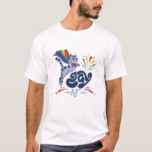 T-shirt Super Cat Gay AF