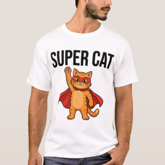 T-shirt Super Chat Drôle de Super-héros