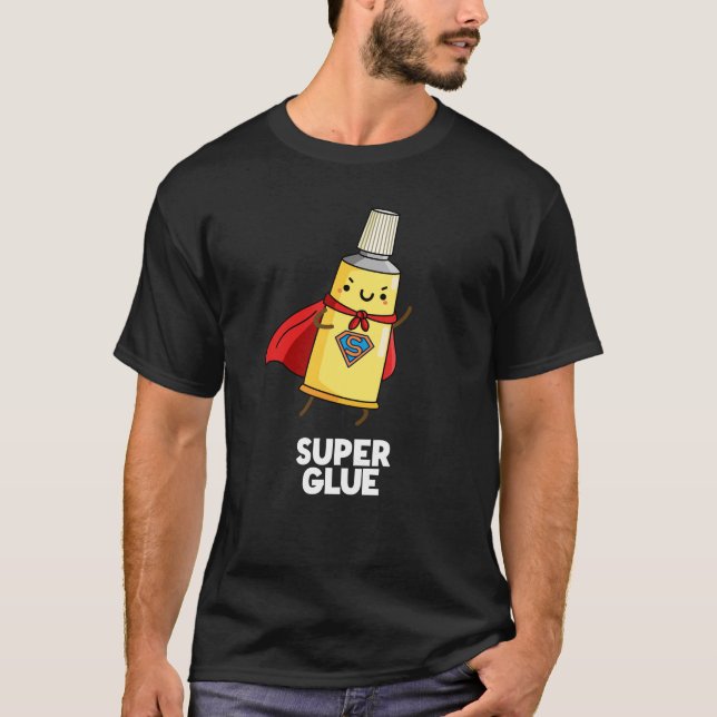 T-shirt Super Colle Funny Super Hero Pun Dark BG (Devant)