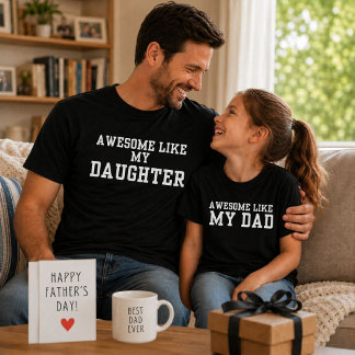 T-shirt Super comme ma fille Cadeau drôle pour papa
