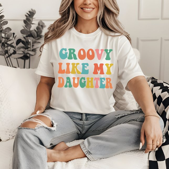 T-shirt Super Comme Ma Fille Chemise, Mère et Fille (groovy like my daughter shirt, retro mom shirt, best mom ever shirt, vintage mom tee, mom shirt)