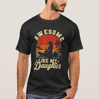 T-shirt Super Comme Ma Fille Pêche Famille Vacances S