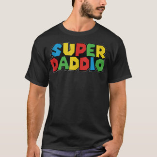 T-shirt Super Daddio Funny Gamer Papa Fête des pères Video