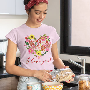 T-shirt Super Daisy Rose Fleur coeur Saint Valentin