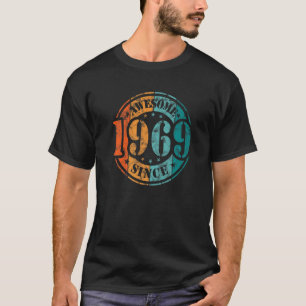 T-shirt Super Depuis 1969 Vintage Homme Ou Femme Anniversa